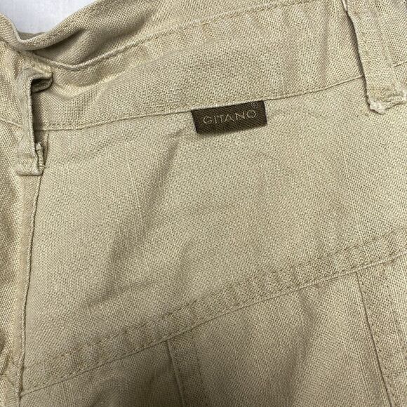 Vintage Gitano Express Shorts Pleated Wide Leg High Rise Mom 80s Womens 7 8 Tan - Picture 7 of 8